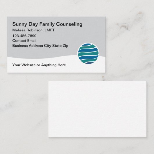 Licensed Family Counseling Service 名刺 (正面/裏面)