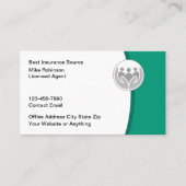 Licensed Insurance Agent Modern Business Cards 名刺 (正面)