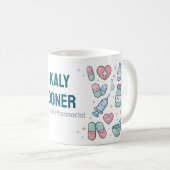 Licensed Pharmacist Personalized Mug | Cute Pharma コーヒーマグカップ (正面右)