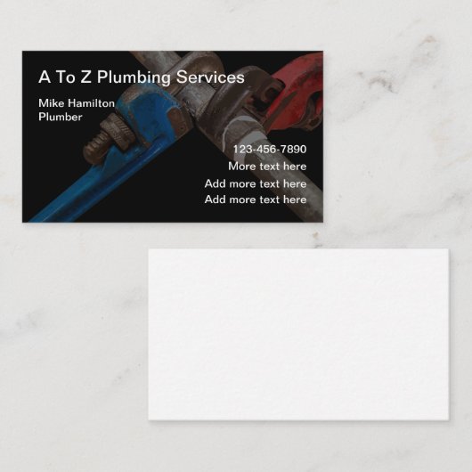 Licensed Plumber Service名刺 名刺 (正面/裏面)