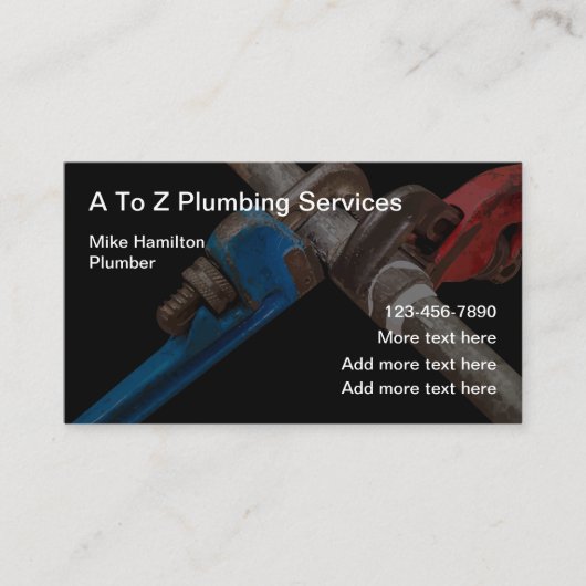 Licensed Plumber Service名刺 名刺 (正面)