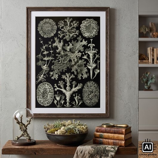 Lichen by Ernst Haeckel、ヴィンテージ自然工場 ポスター
