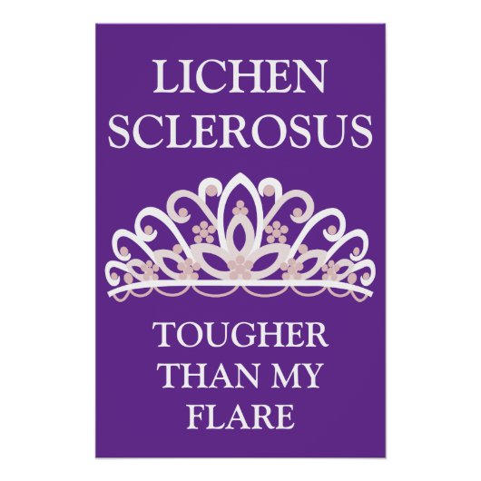 lichen sclerosus(萎縮性苔癬)啓発「私の症状より強い」 ポスター (正面)
