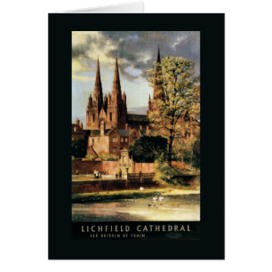 Lichfieldのカテドラルの眺め