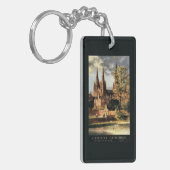 Lichfieldのカテドラルの眺め キーホルダー (正面左)