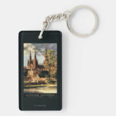 Lichfieldのカテドラルの眺め キーホルダー (裏面)