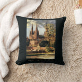 Lichfieldのカテドラルの眺め クッション (ブランケット)