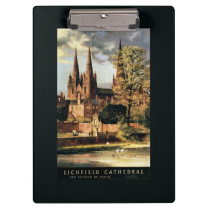 Lichfieldのカテドラルの眺め クリップボード