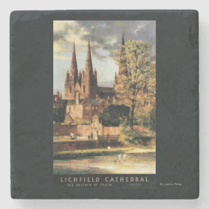 Lichfieldのカテドラルの眺め ストーンコースター