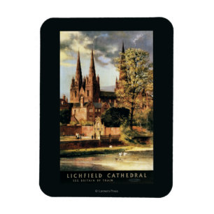 Lichfieldのカテドラルの眺め マグネット