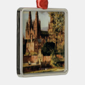 Lichfieldのカテドラルの眺め メタルオーナメント (右)