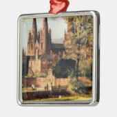 Lichfieldのカテドラルの眺め メタルオーナメント (左)