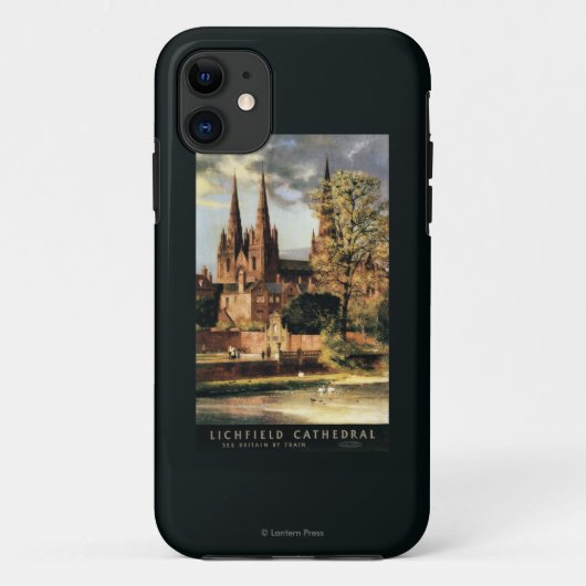 Lichfieldのカテドラルの眺め Case-Mate iPhoneケース (裏面)