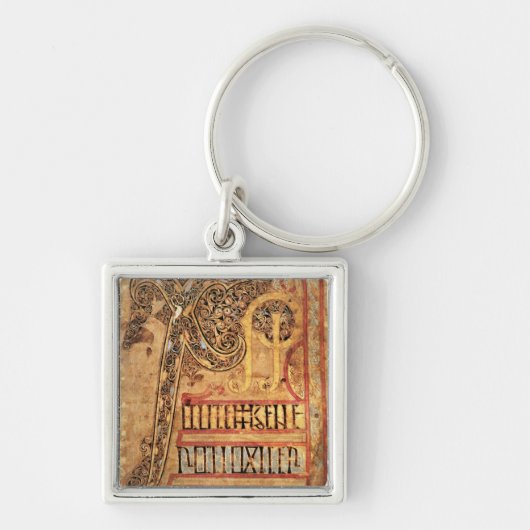 Lichfieldの福音からの最初のページ、c.720 キーホルダー (正面)