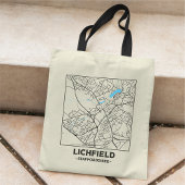 Lichfield, Staffordshire City Map Tote Bag トートバッグ