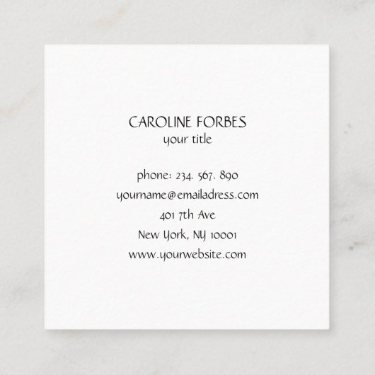 Licht Energie Yoga  Visitenkarte スクエア名刺 (裏面)