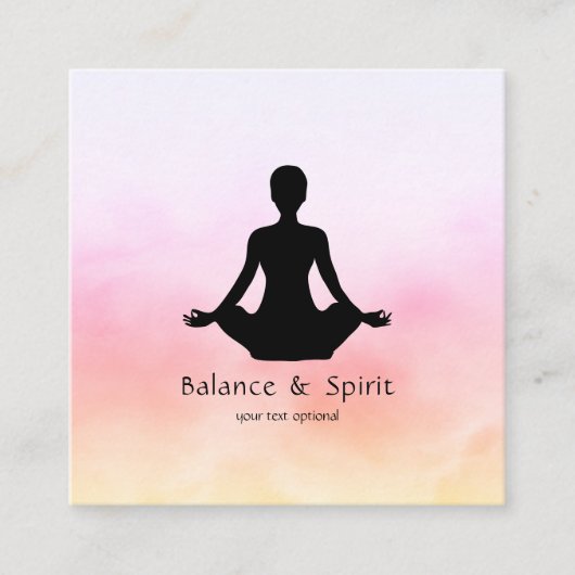 Licht Energie Yoga Visitenkarte スクエア名刺 (正面)