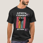 LICHTS CAMERA ACTION funny Tシャツ (正面)
