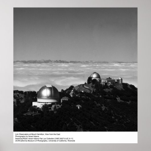 Lick Observatory at Amilton by Ansel Adams ポスター (正面)
