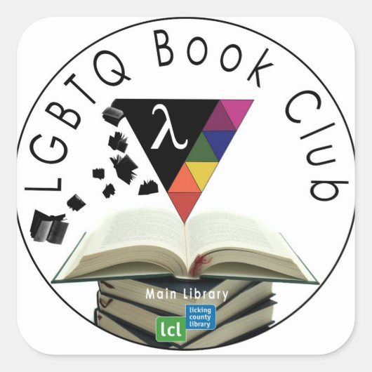 Licking County Library: LGBTQステッカー スクエアシール (正面)