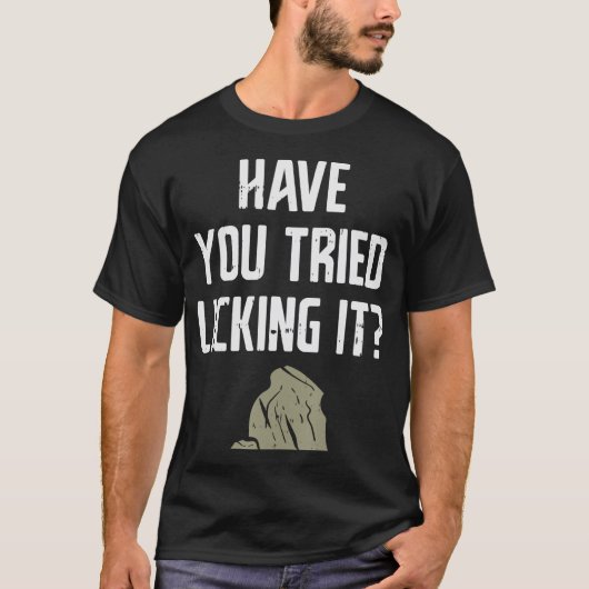 Licking It Rock Science Geology Pun Geologist Lapi Tシャツ (正面)