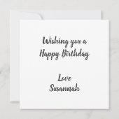 Licoriceフラットグリーティング誕生日カード カード (裏面)