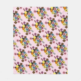 Licorice Allsortsあらゆる種類のLicoriceキャンディースイーツ フリースブランケット