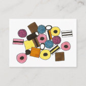 Licorice Allsortsキャンディースキャンディースショップスイーツグルメ 名刺 (正面)