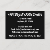 Licorice Allsortsキャンディースキャンディースショップスイーツグルメ 名刺 (裏面)