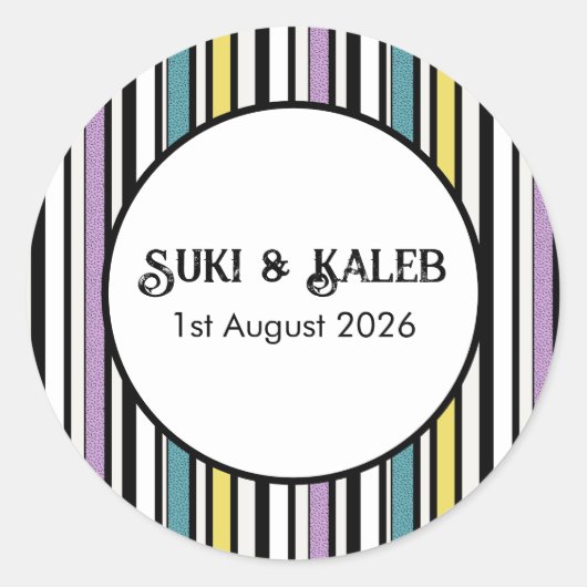 Licorice candy ストライプ結婚 – ステッカー (正面)