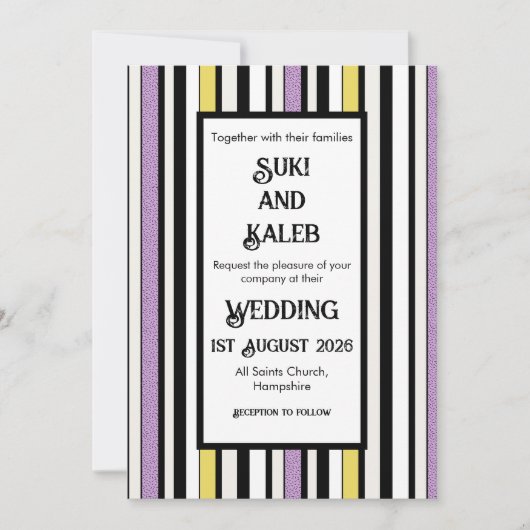 Licorice Candy -結婚式招待状 招待状 (正面)