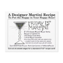 Licorice Stick Friday 13th Martiniレシピカード
