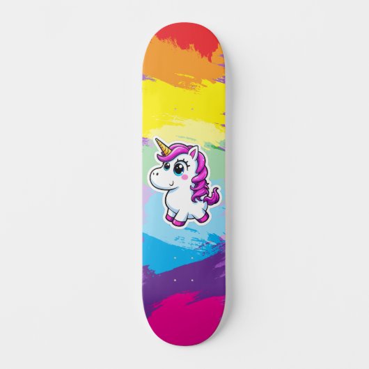 Licorne arc en ciel Skateboard スケートボード (正面)