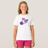 Licorne arc en ciel Skateboard Tシャツ (正面フル)