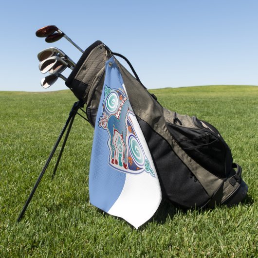 Licorne celtique ゴルフタオル (グリーン)