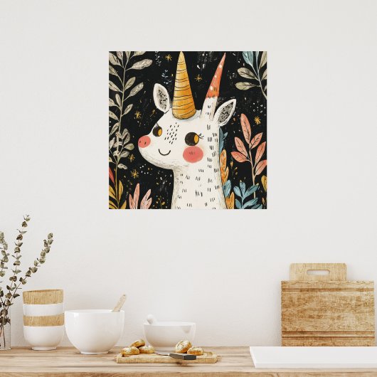 Licorne fantaisiste 🌟🦄 ポスター (キッチン)