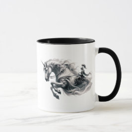 Licorne majestueuse et chevalier en armure. マグカップ