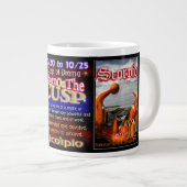 Licorpio - Valxart著天秤座の蠍座の(占星術の)十二宮図の先端 ジャンボコーヒーマグカップ (正面右)