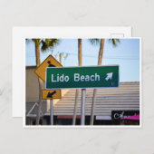 Lidoビーチ，サラソタ，フロリダ州のサイン写真 ポストカード (正面/裏面)