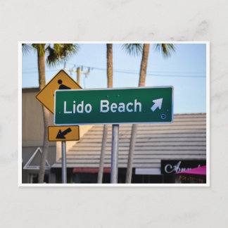 Lidoビーチ，サラソタ，フロリダ州のサイン写真 ポストカード