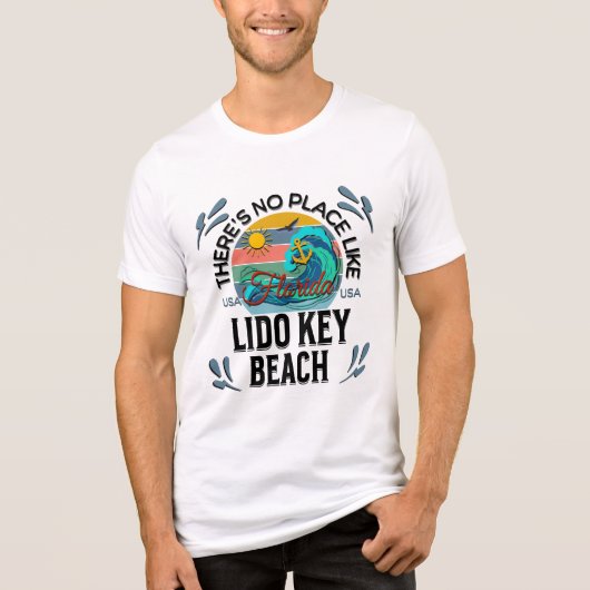 Lido Key Beach, Florida トライブレンドＴシャツ (正面)