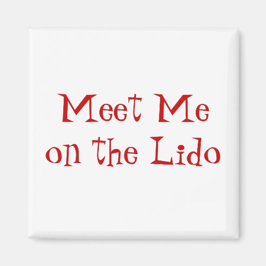 Lido Red on Whiteで会う マグネット (正面)