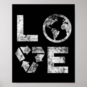 Liebe Earth Day 90sヴィンテージ再生子またはT ポスター