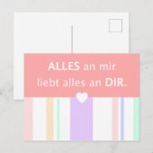 Liebe, schöne Sprüche deutscher Spruch verliebt ポストカード (正面/裏面)