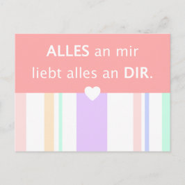 Liebe, schöne Sprüche deutscher Spruch verliebt ポストカード