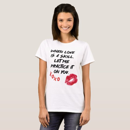 Liebe Spruch Fähigkeit Valentinstag Tシャツ (正面フル)