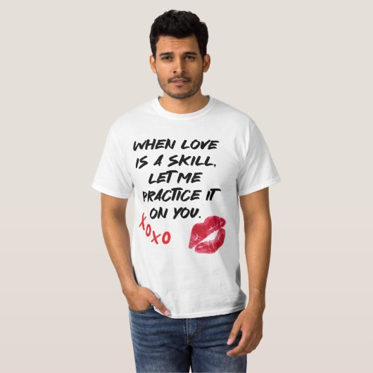 Liebe Spruch Fähigkeit Valentinstag Tシャツ (正面フル)