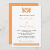 Liebe-Vögel Papel Picado Hochzeits-Einladung 招待状 (正面/裏面)