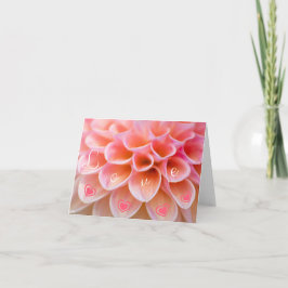 Liebesblume mit Herzen und Love! カード