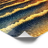 Liebespaar bei Sonnen Untergang am Meer ポスター (コーナー)